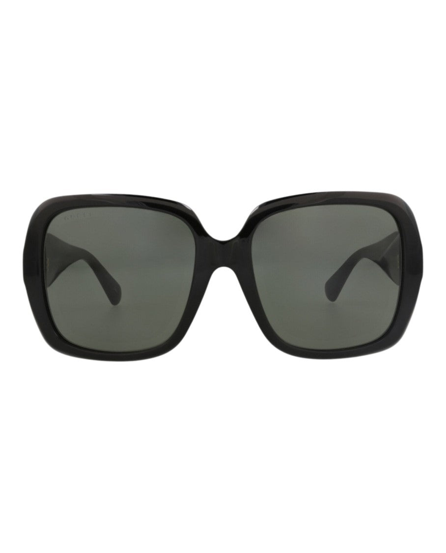 Gucci Square-Frame Recycled Acetate Sunglasses With Bold Logo Detail