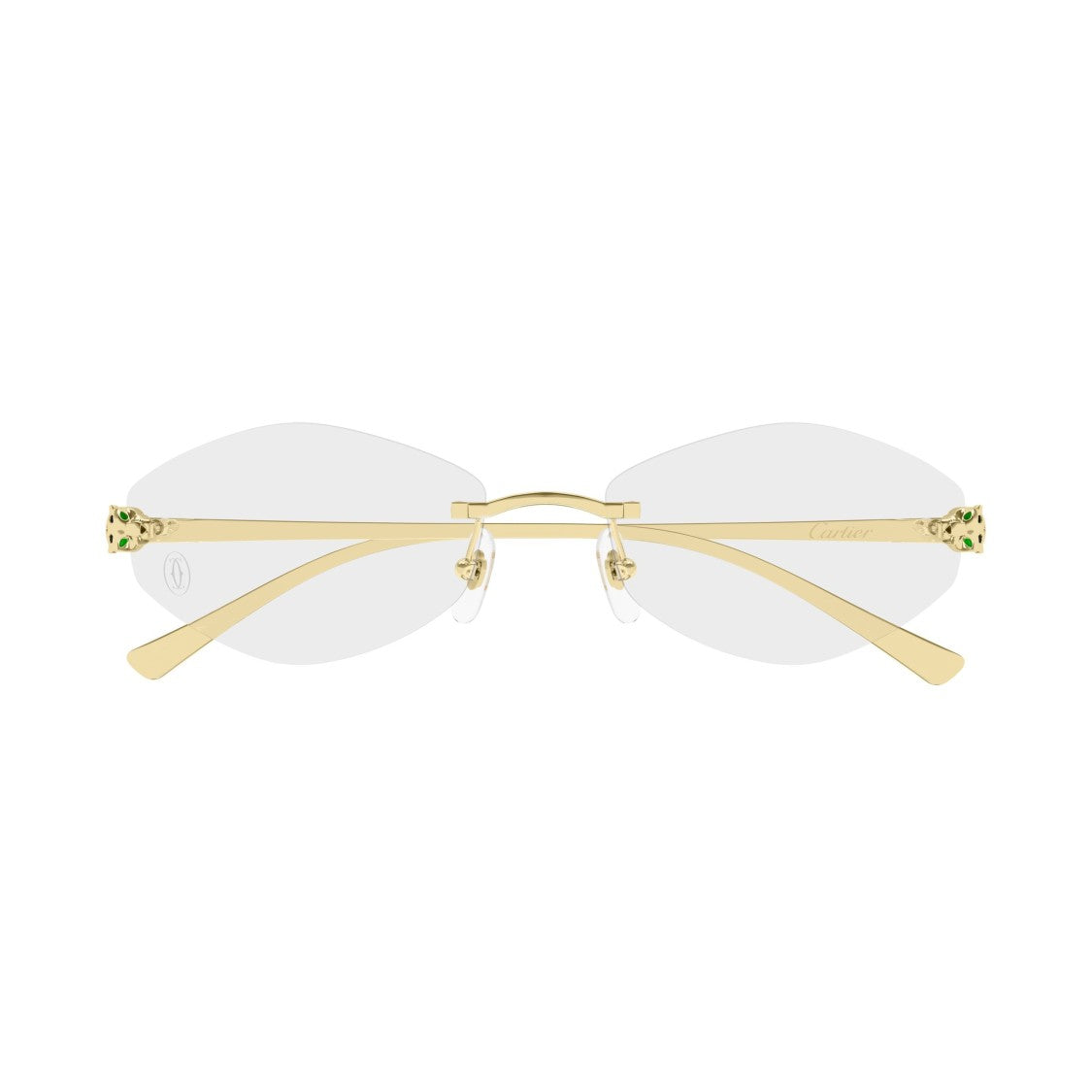 Cartier Ct0637o Gold Metal Rimless Eyeglasses