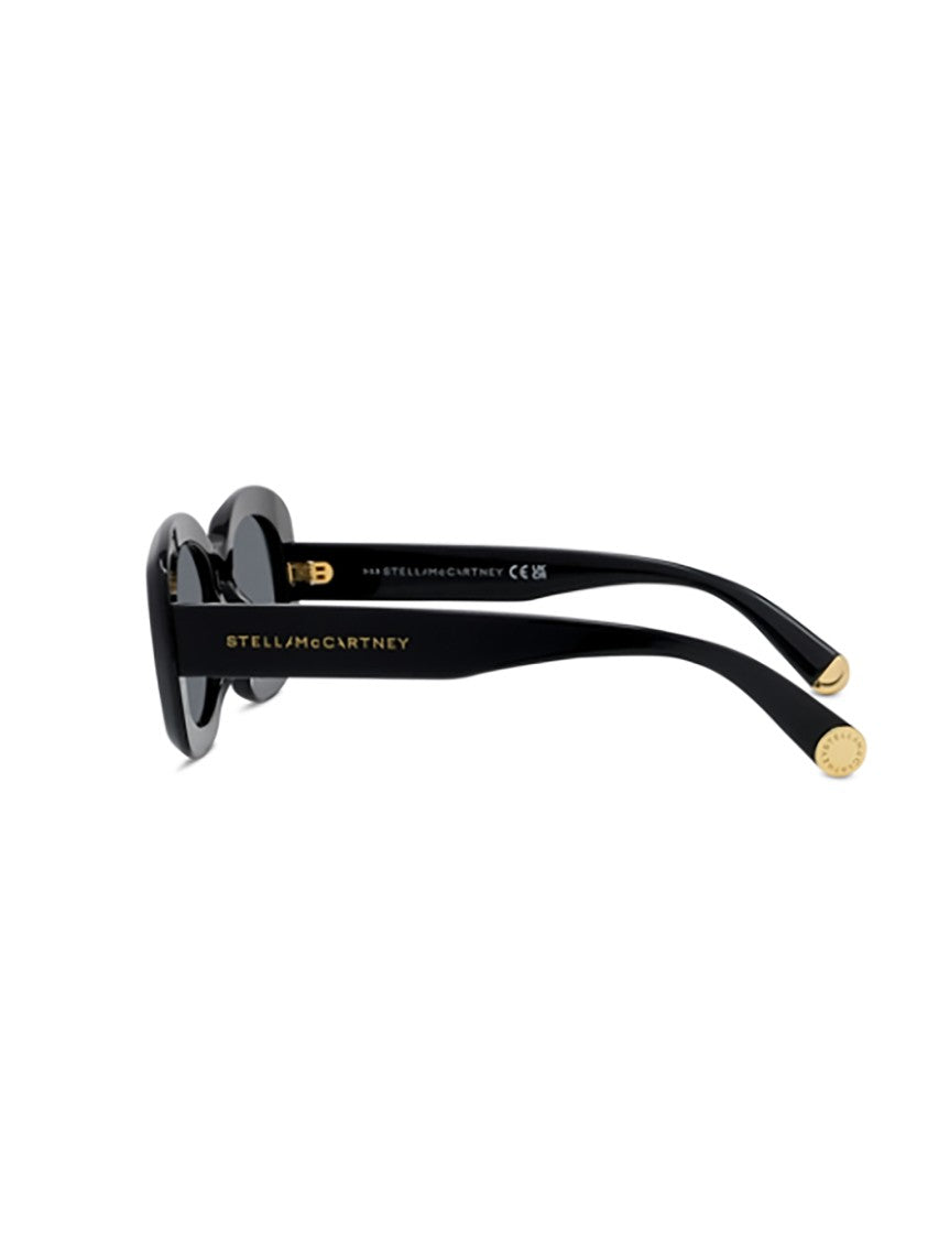 Stella Mccartney Oversized Black Frame Sunglasses With Dark Grey Lenses