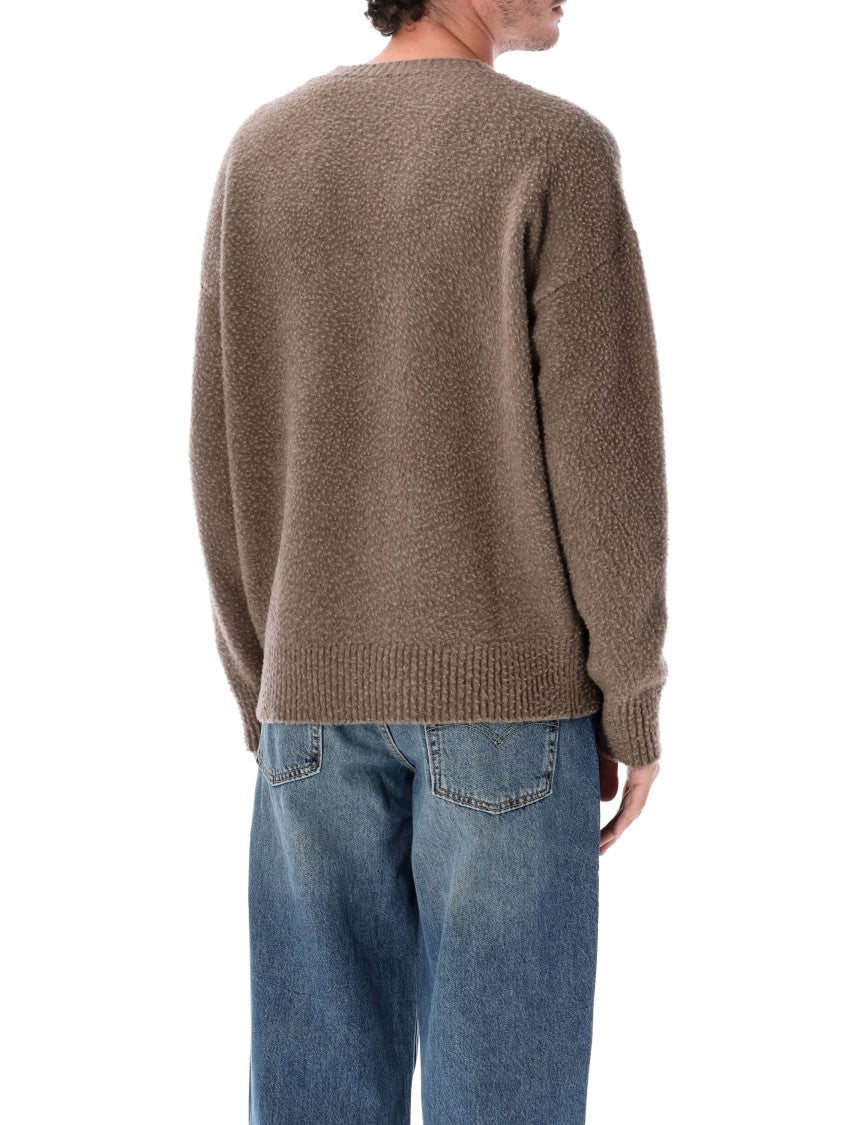 Roberto Collina Textured Boucle Knit Crewneck Sweater