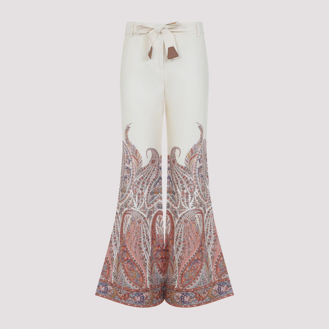 Zimmermann Relaxed Fit Multicolour Linen Trousers