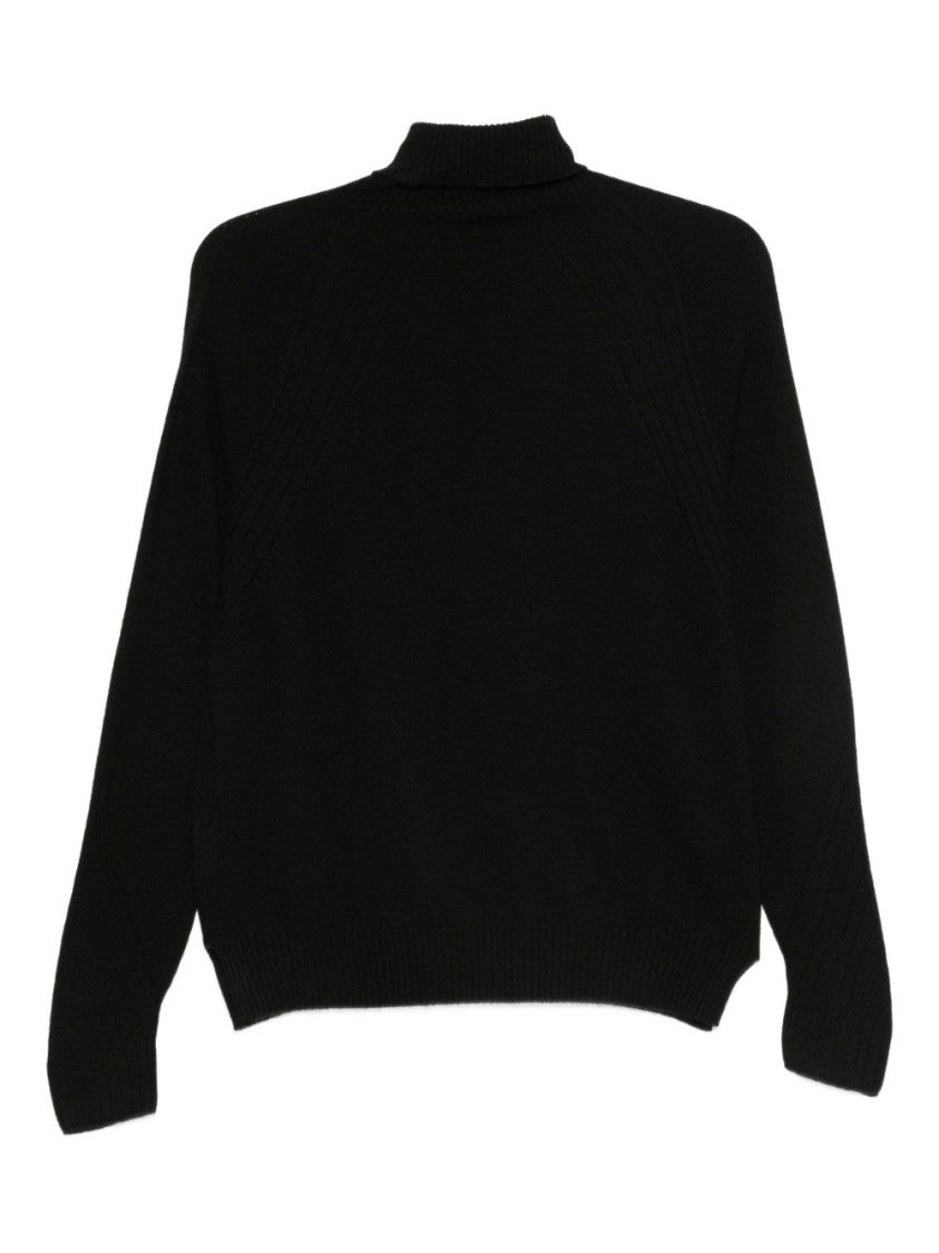 Dexterior Cashmere-Blend High Neck Sweater With Metallic Accents