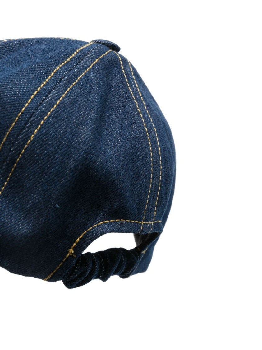 Patou Navy Blue Organic Cotton Blend Denim Hat