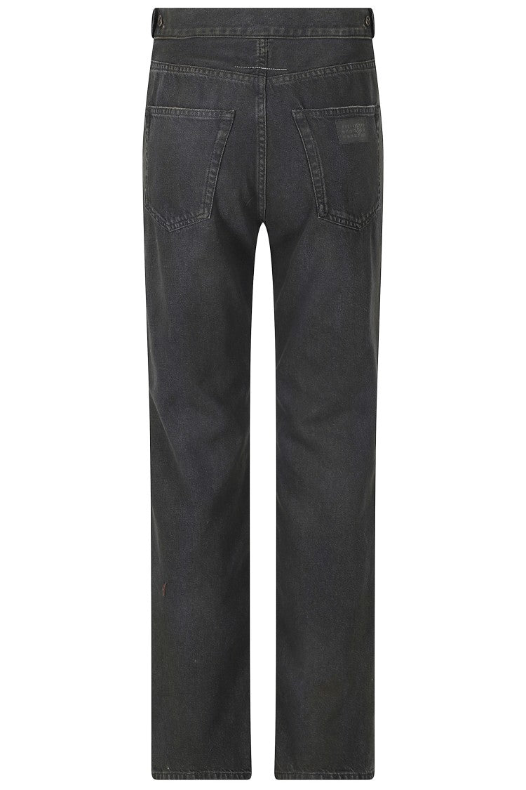 Mm6 By Maison Margiela Five-Pocket Straight-Leg Jeans With Subtle Stitching Details