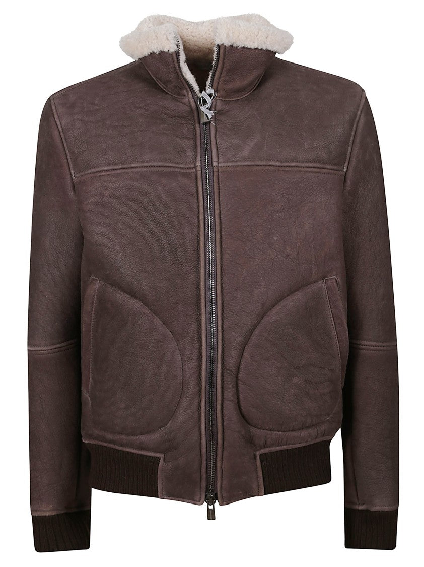 Contrastway Rich Brown Leather Jacket