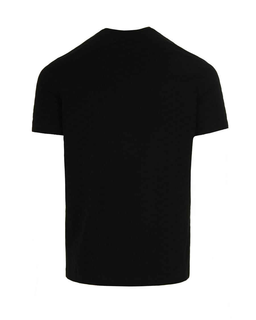 Emporio Armani Crew Neck T-Shirt With Tone-On-Tone Eagle Motif
