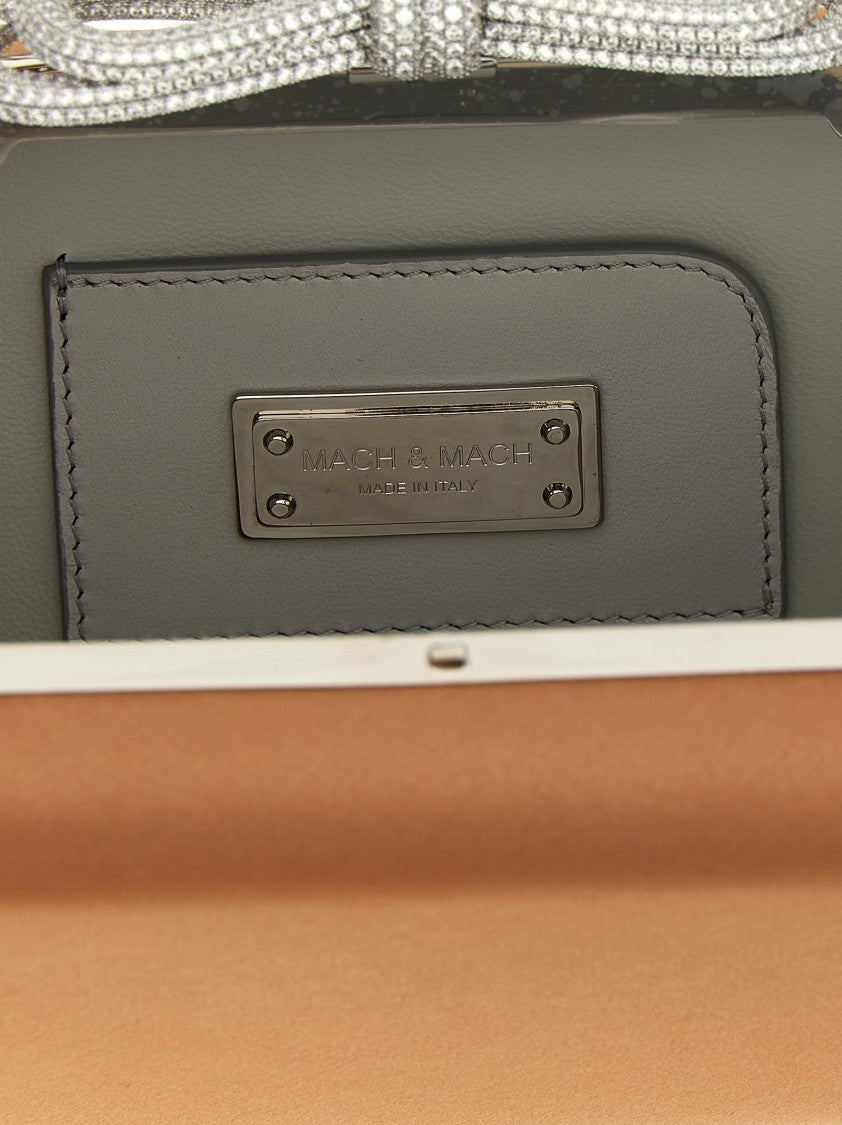 Mach & Mach Double Bow Satin' Clutch