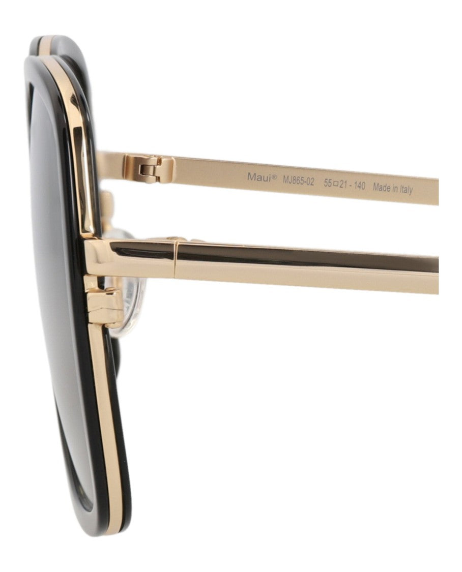 Maui Jim Square-Frame Metal Sunglasses