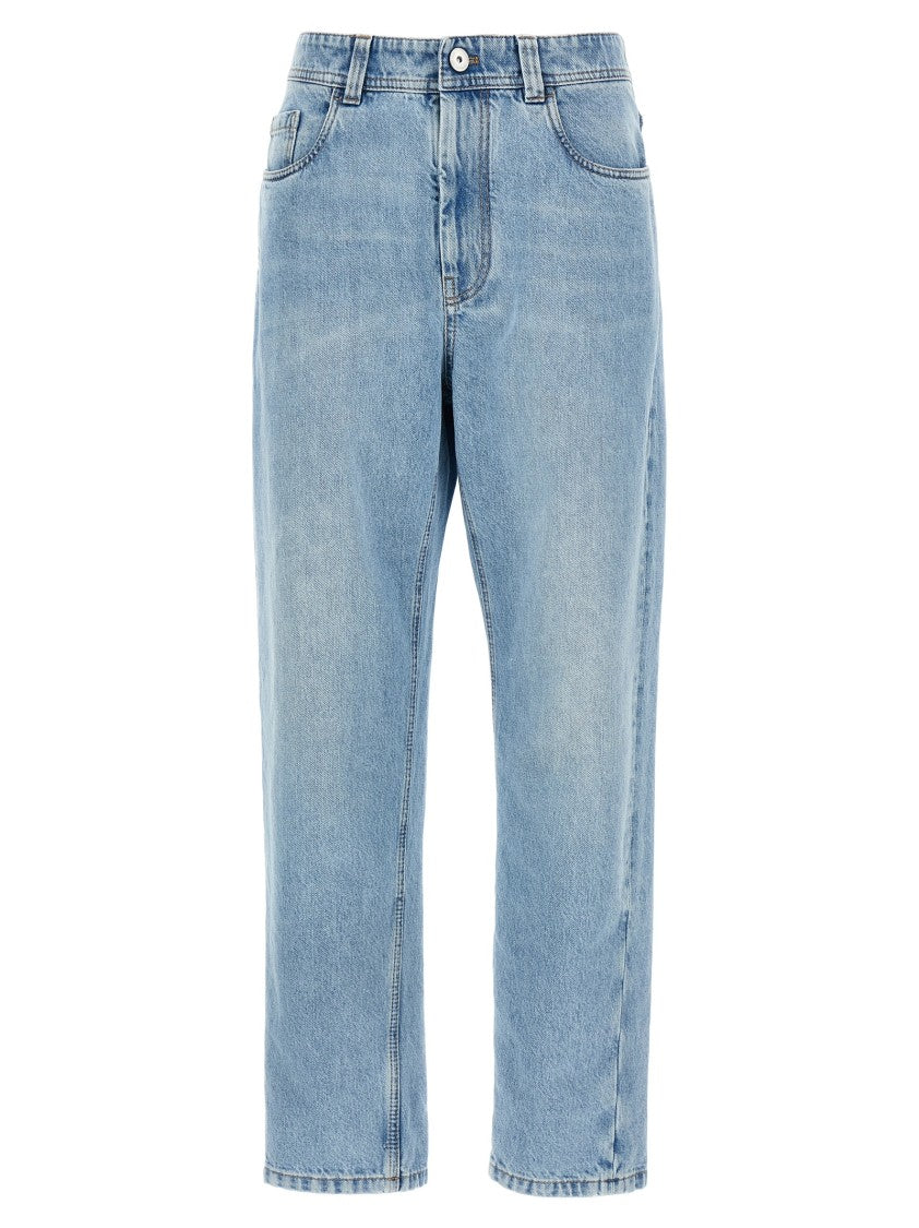 Brunello Cucinelli High-Waisted Cotton Denim Jeans