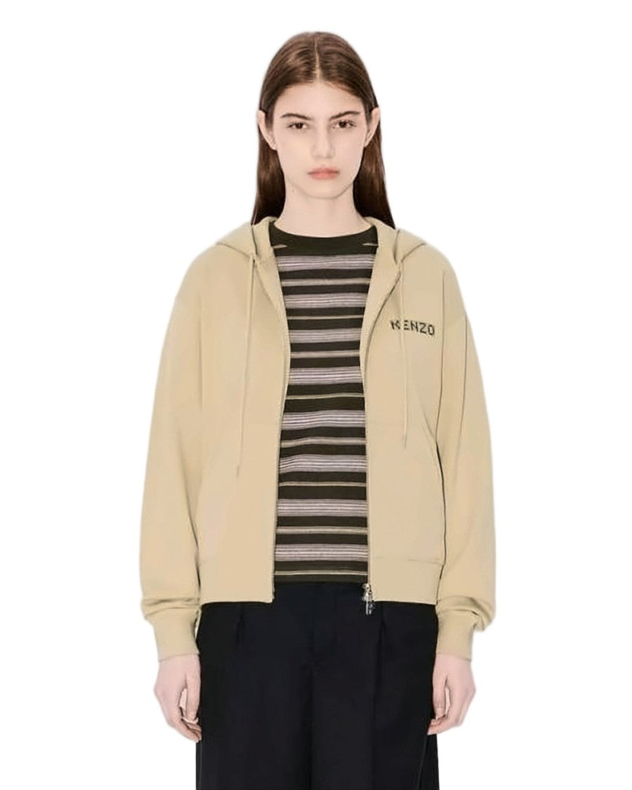 Kenzo Beige Graphic Print Kenzo Hoodie
