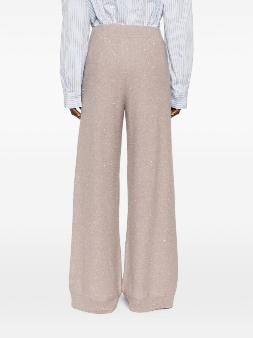 Fabiana Filippi Black Wide-Leg Knit Relaxed Pants