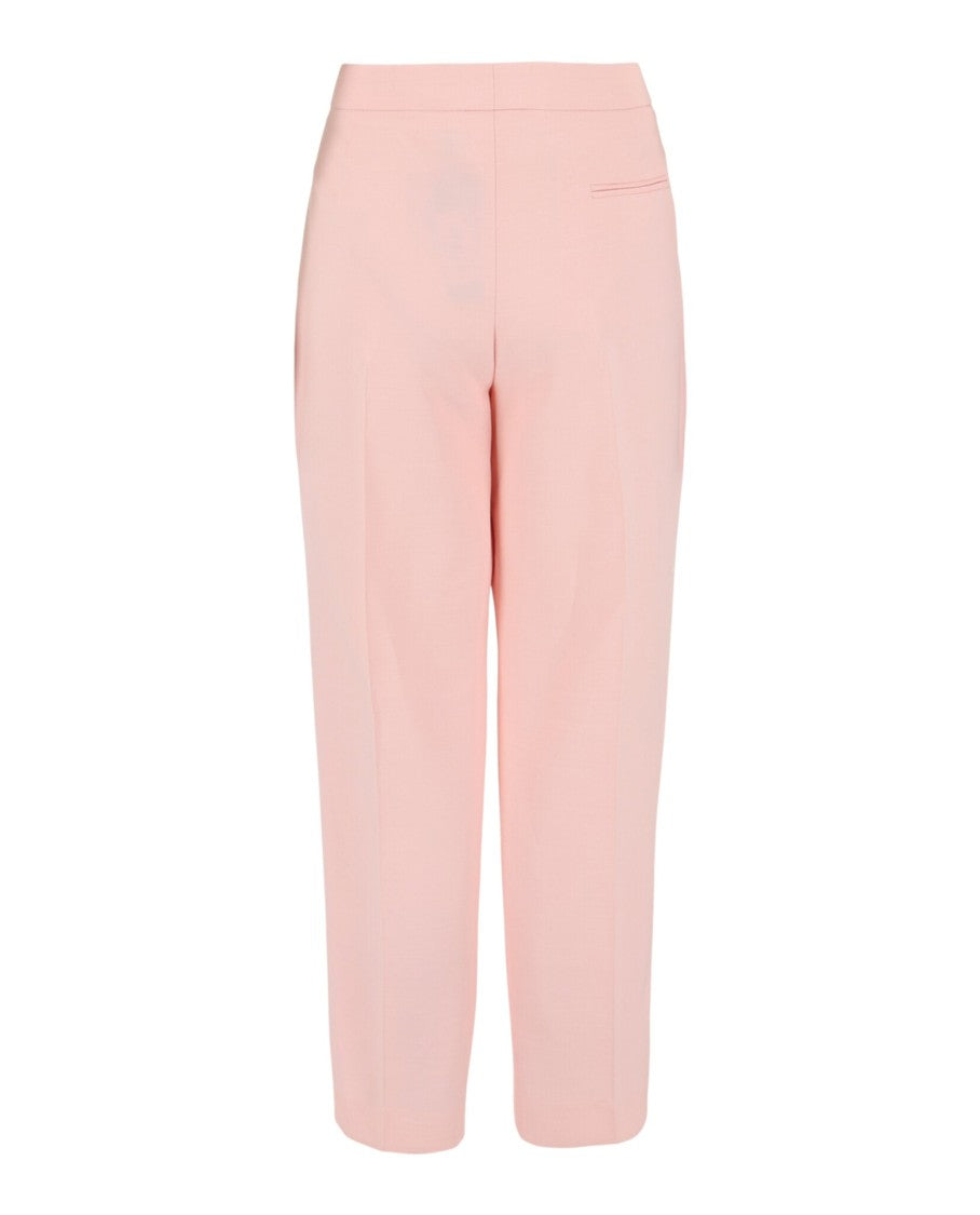Alexander Mcqueen Mid Rise Straight Leg Trousers With Deep Creases