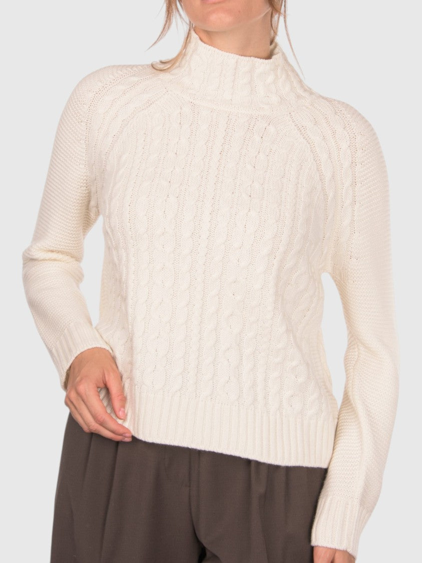 Gran Sasso Cashmere Blend Mock Neck Sweater