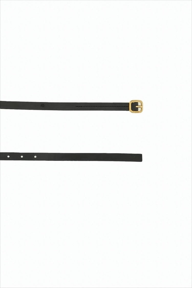 Loewe Calf Leather Slim Belt With Gold-Tone Buckle