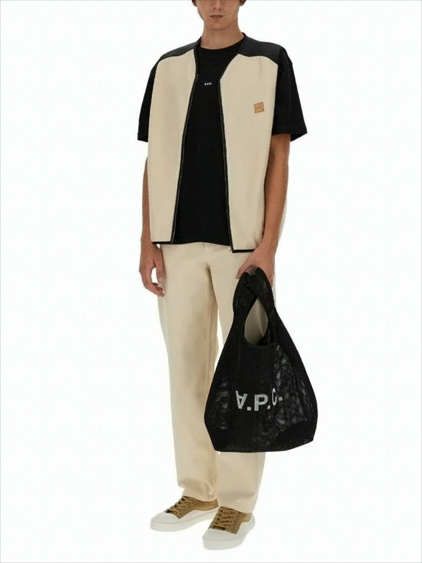 A.P.C. Textured Fleece Vest With Zip-Up Front