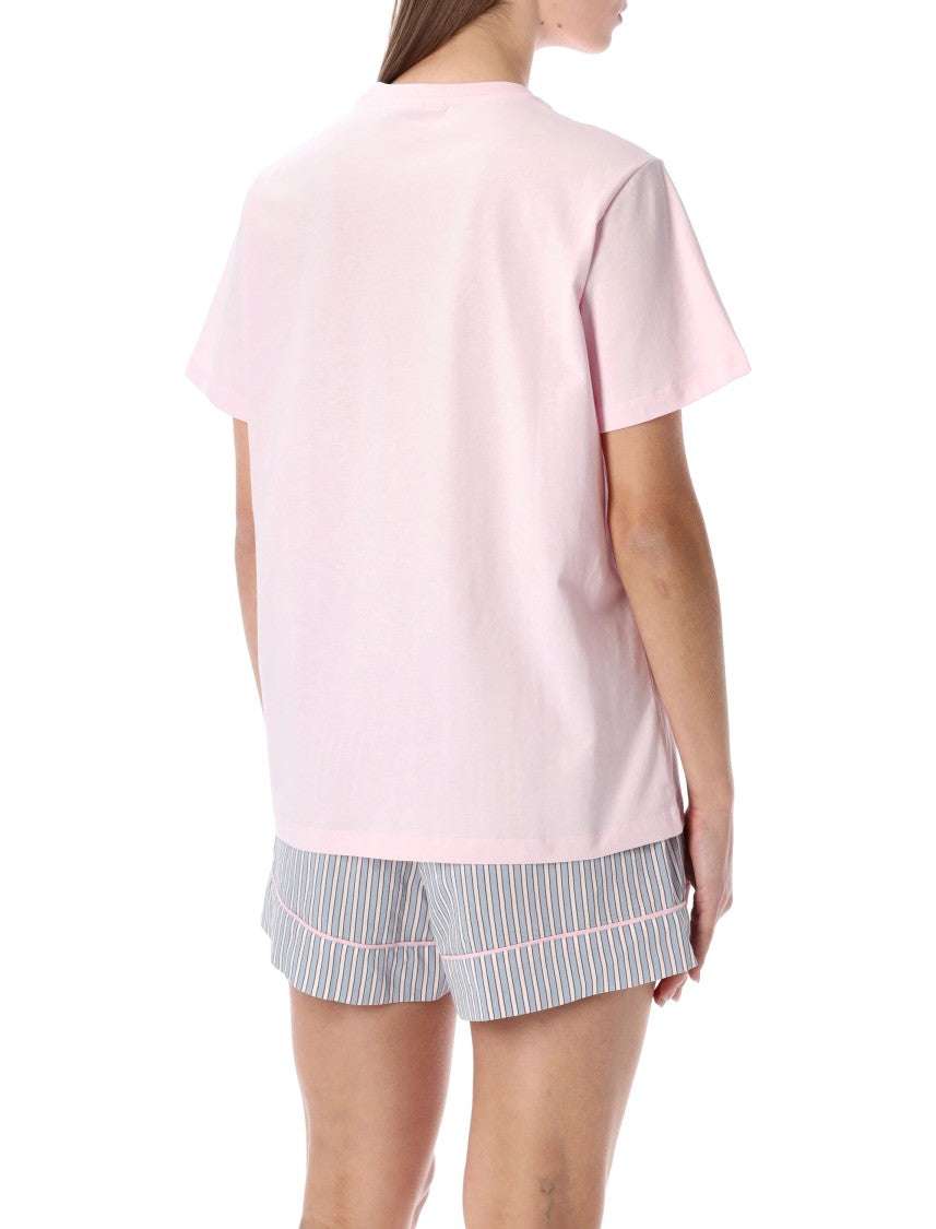 Ganni Pink Poodle Graphic T-Shirt