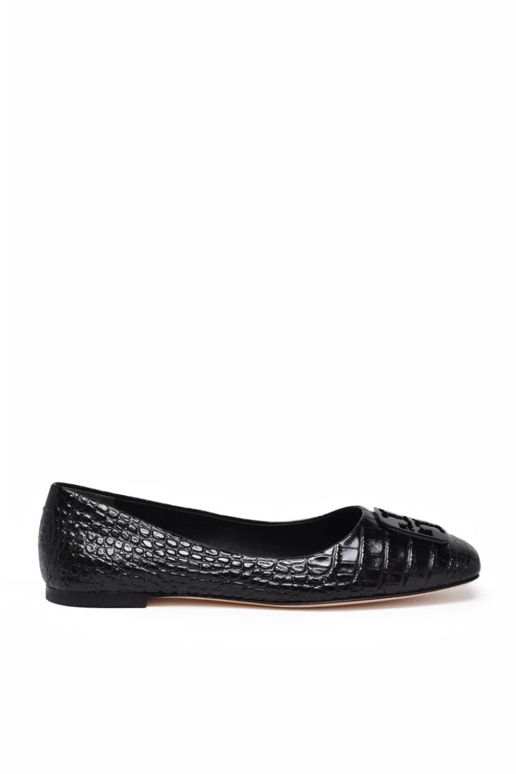 Tory Burch Textured Leather Ballerinas