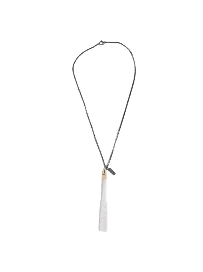 Mm6 By Maison Margiela Paintbrush Pendant Necklace Vintage Silver