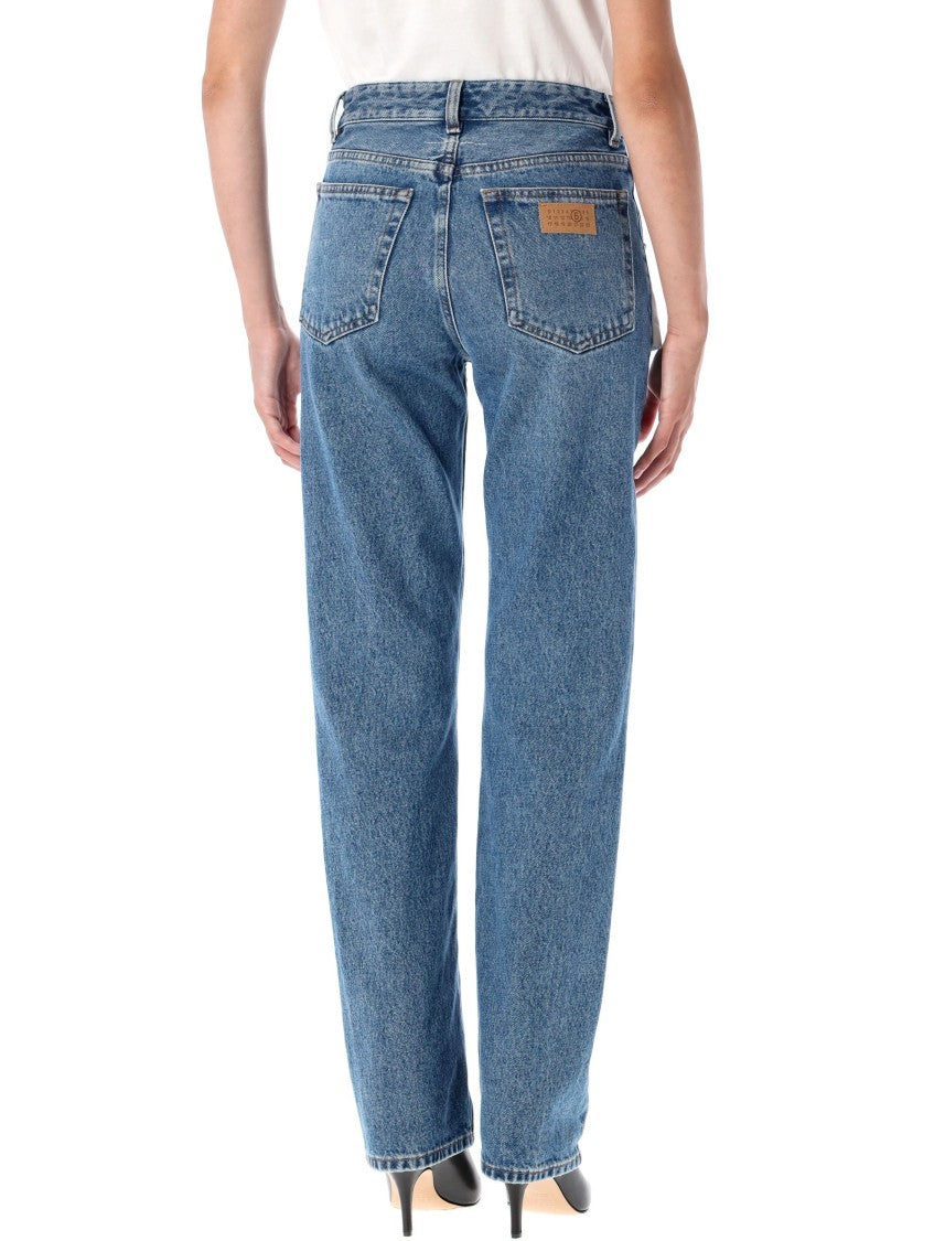 Mm6 By Maison Margiela Reversed Front Jeans