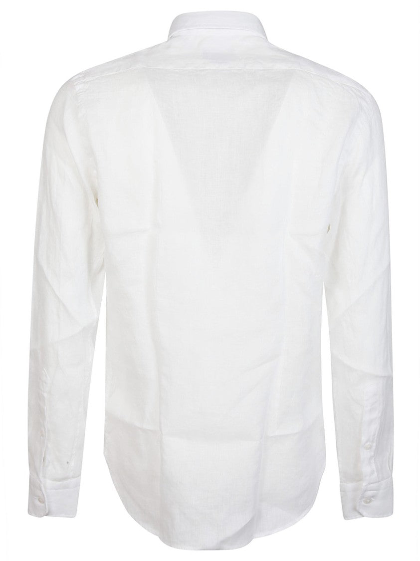 Orian White Long Sleeve Slim Shirt