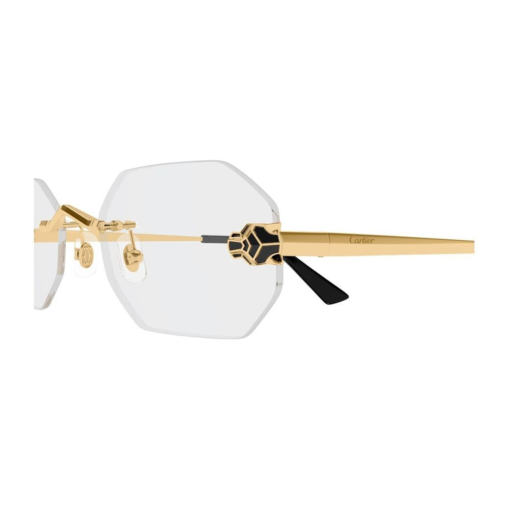 Cartier Ct0599o Panthère De Rimless Gold-Toned Panthère Eyeglasses