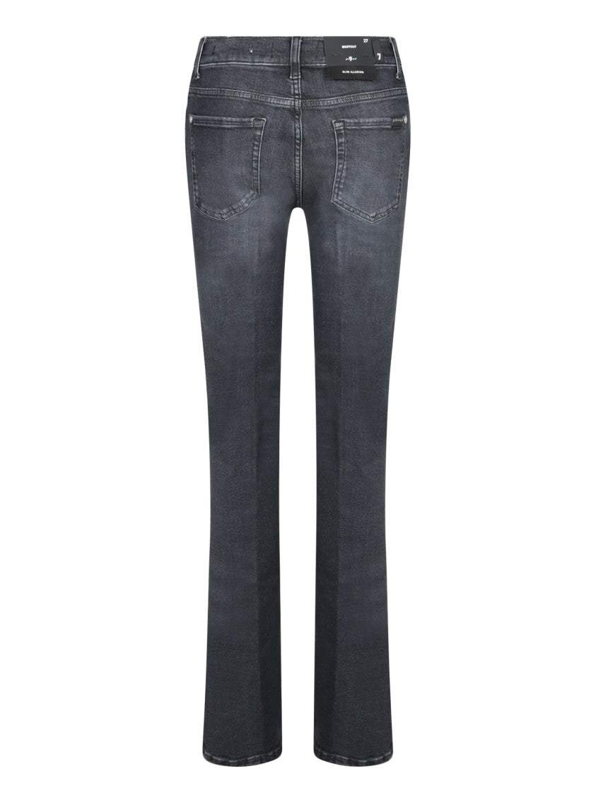7 For All Mankind Five-Pocket Black Jeans