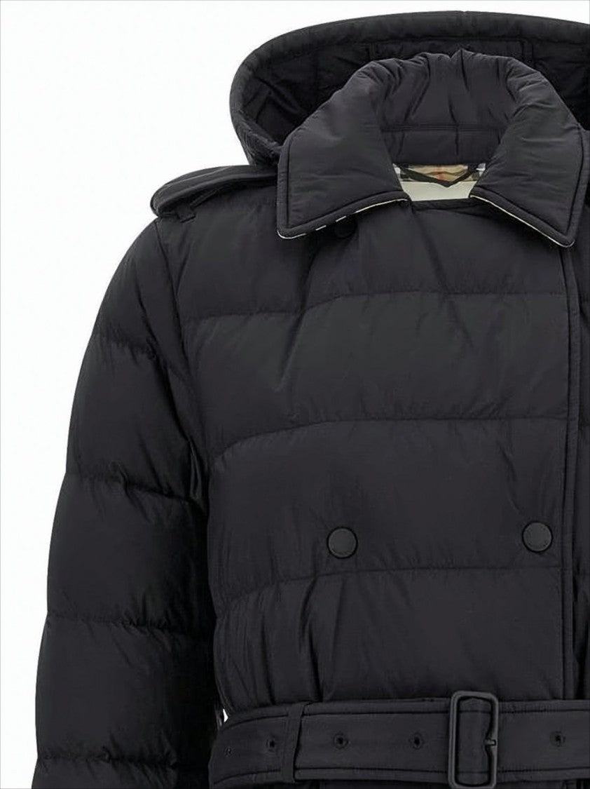 Burberry Long Padded Coat With Quilted Detailing