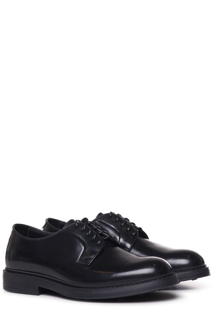 Doucal's Classic Black Derby Shoes