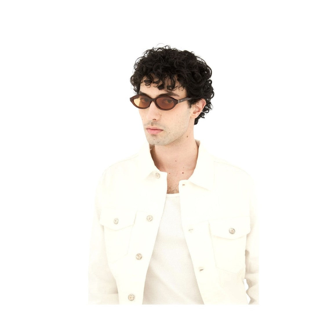 Retrosuperfuture Havana Parola Acetate Oval Sunglasses