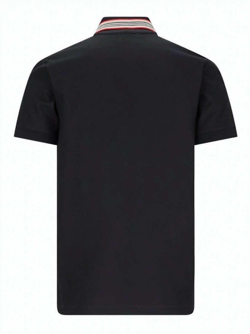Burberry Short-Sleeve Polo Shirt With Ribbed Collar And Embossed Logo