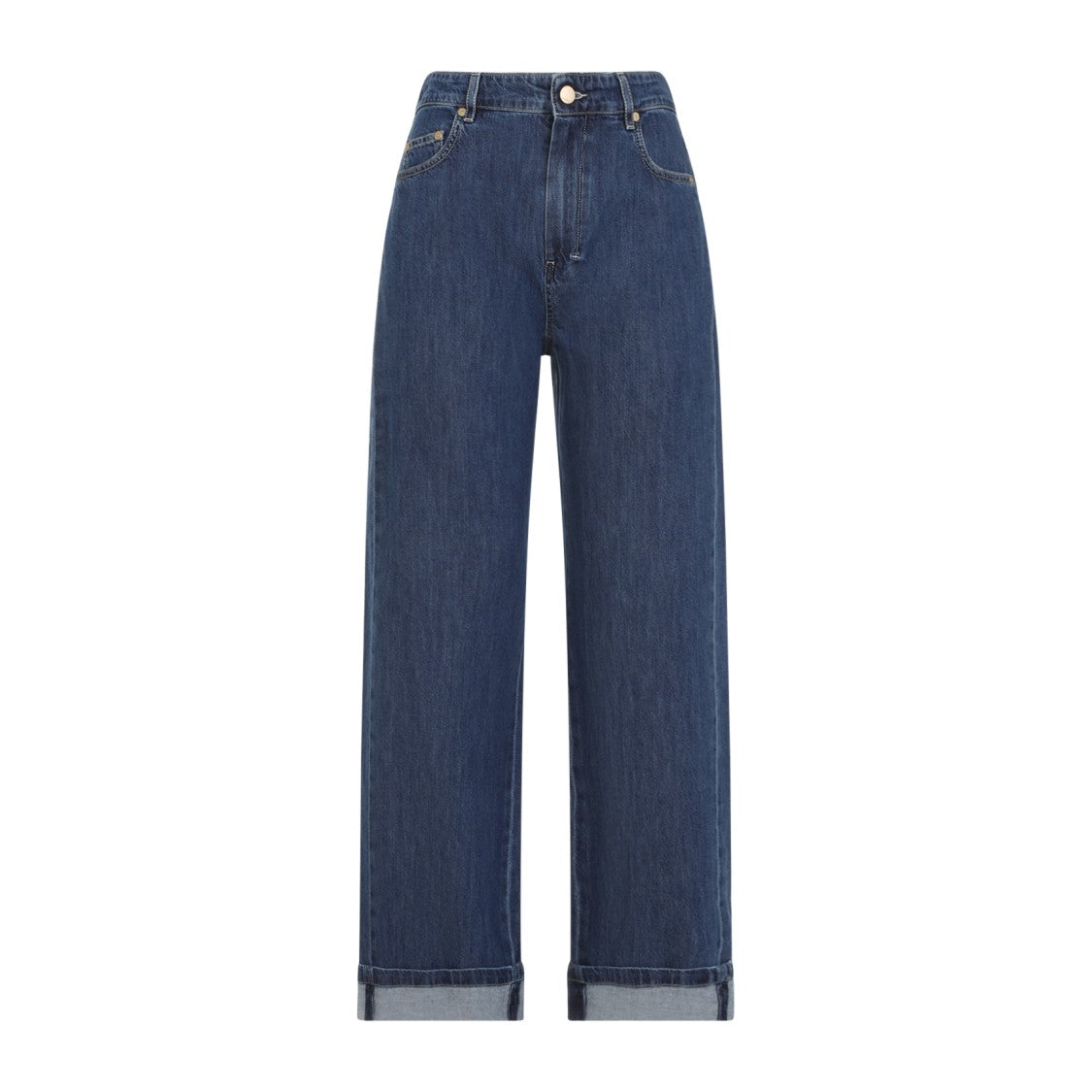 Max Mara Clear Medium Blue Wide-Leg Eles Jeans