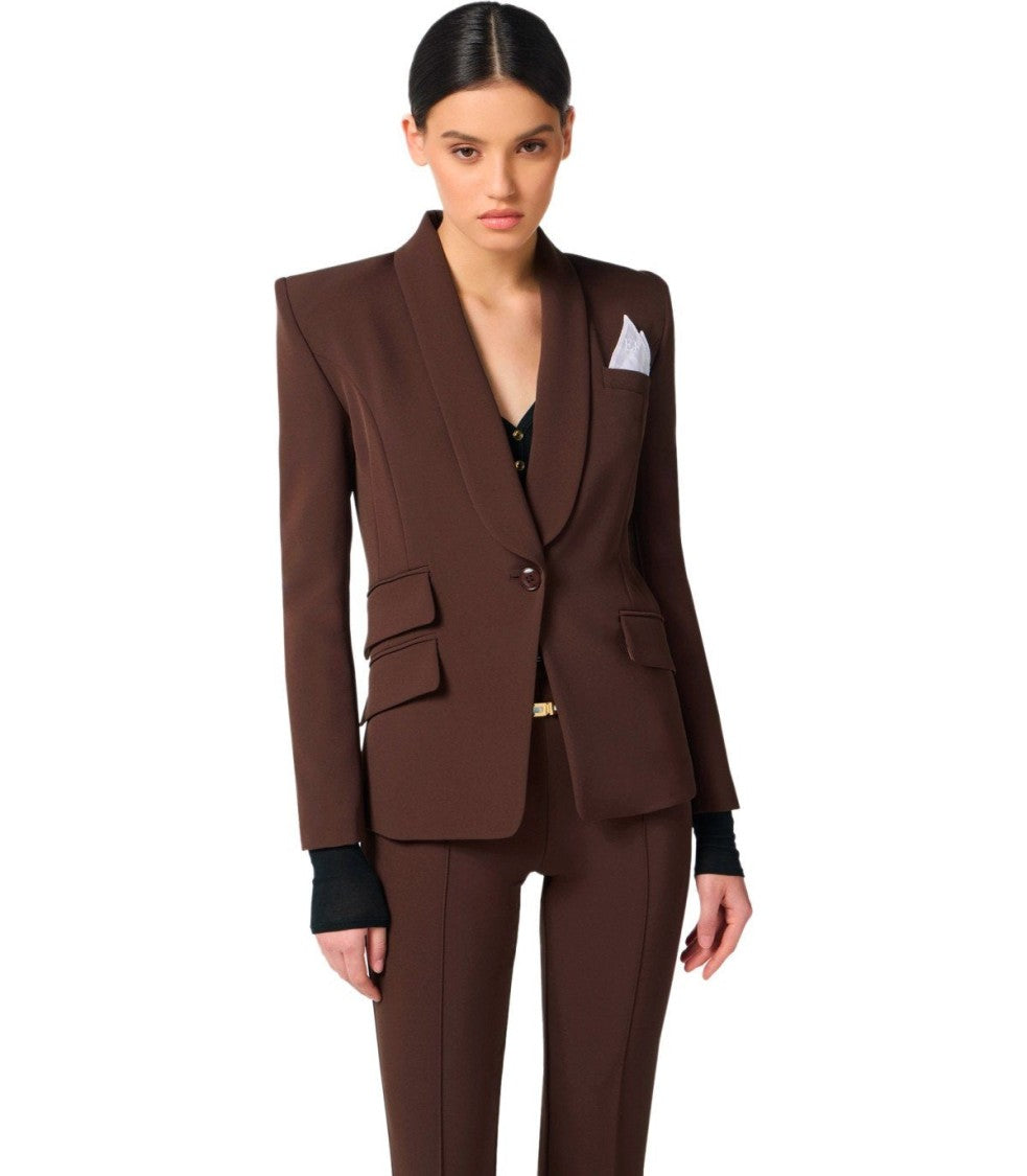 Elisabetta Franchi Coffee Suit