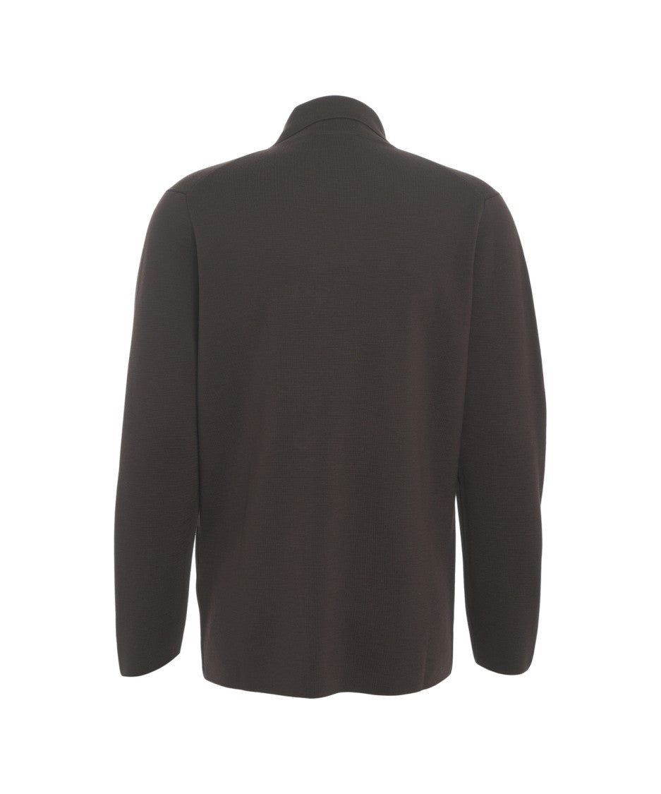 Gender Double-Breasted Blazer With Notched Collar