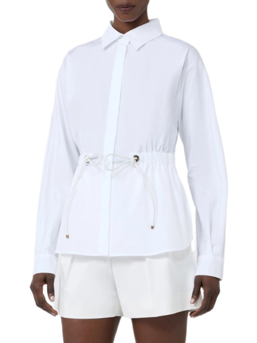Max Mara Cotton Poplin Hidden Button Shirt