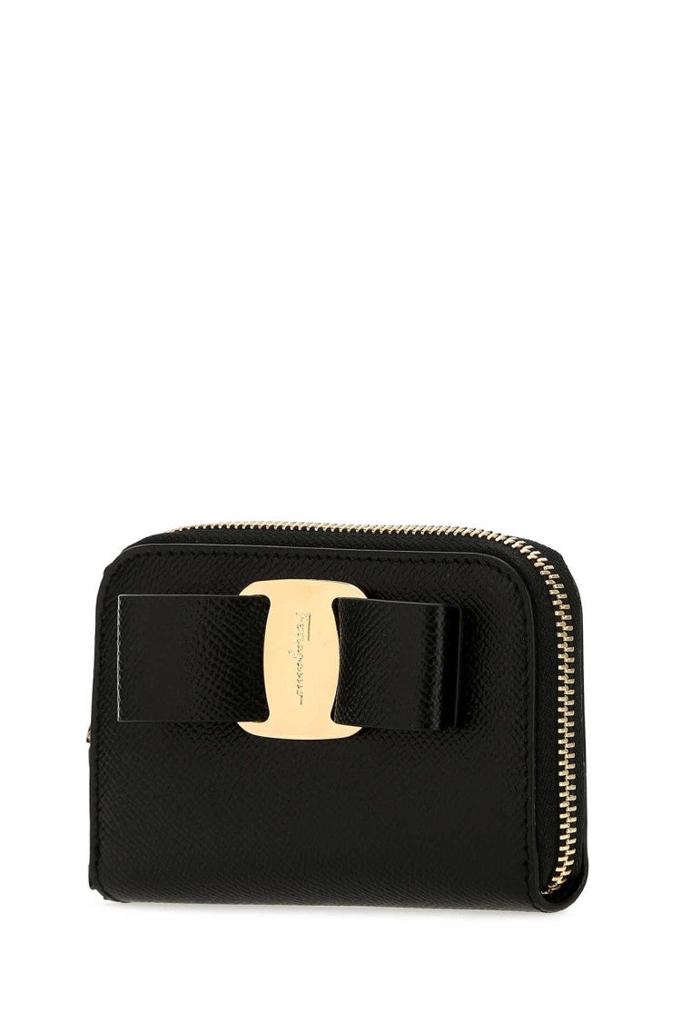 Salvatore Ferragamo Black Leather Wallet