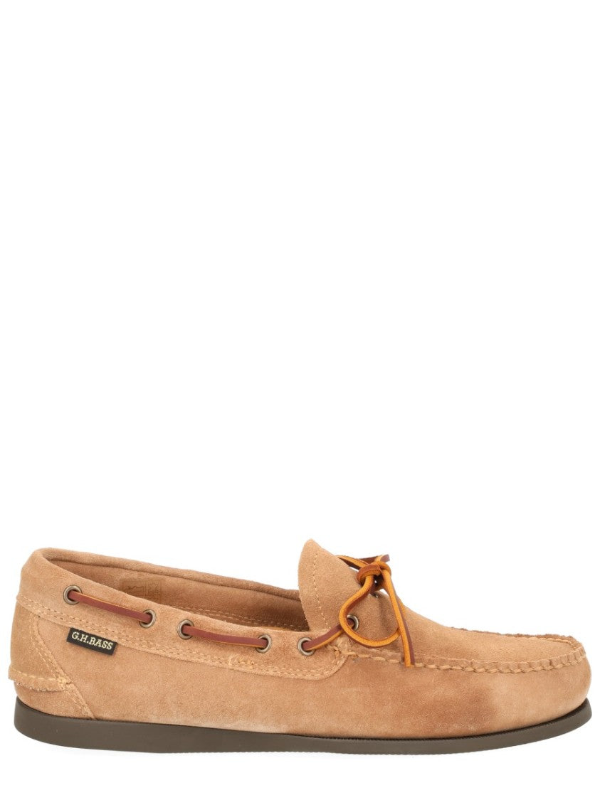 G.H. Bass Warm Tan Suede Lace Bow Moccasin
