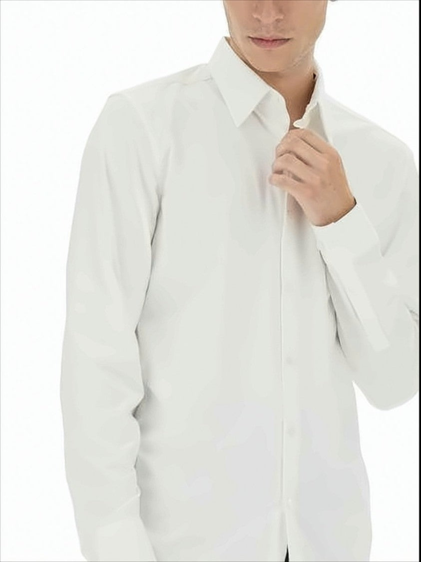 Theory Long-Sleeve White Shirt With Classic Collar