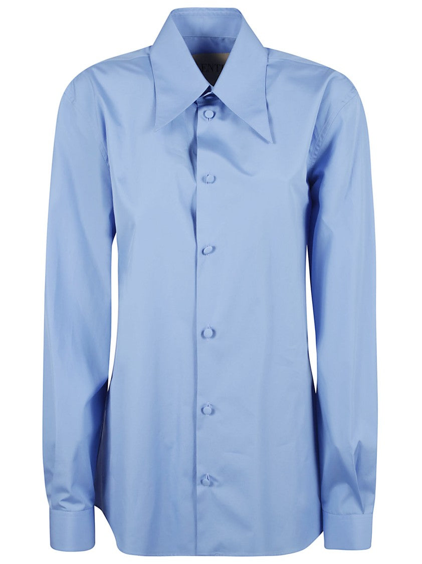 Valentino Garavani Light Blue Tailored Shirt With Refined Silhouette