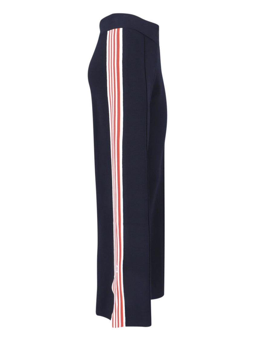 Autry Navy Logo Sweatpants With Contrast Side Stripes