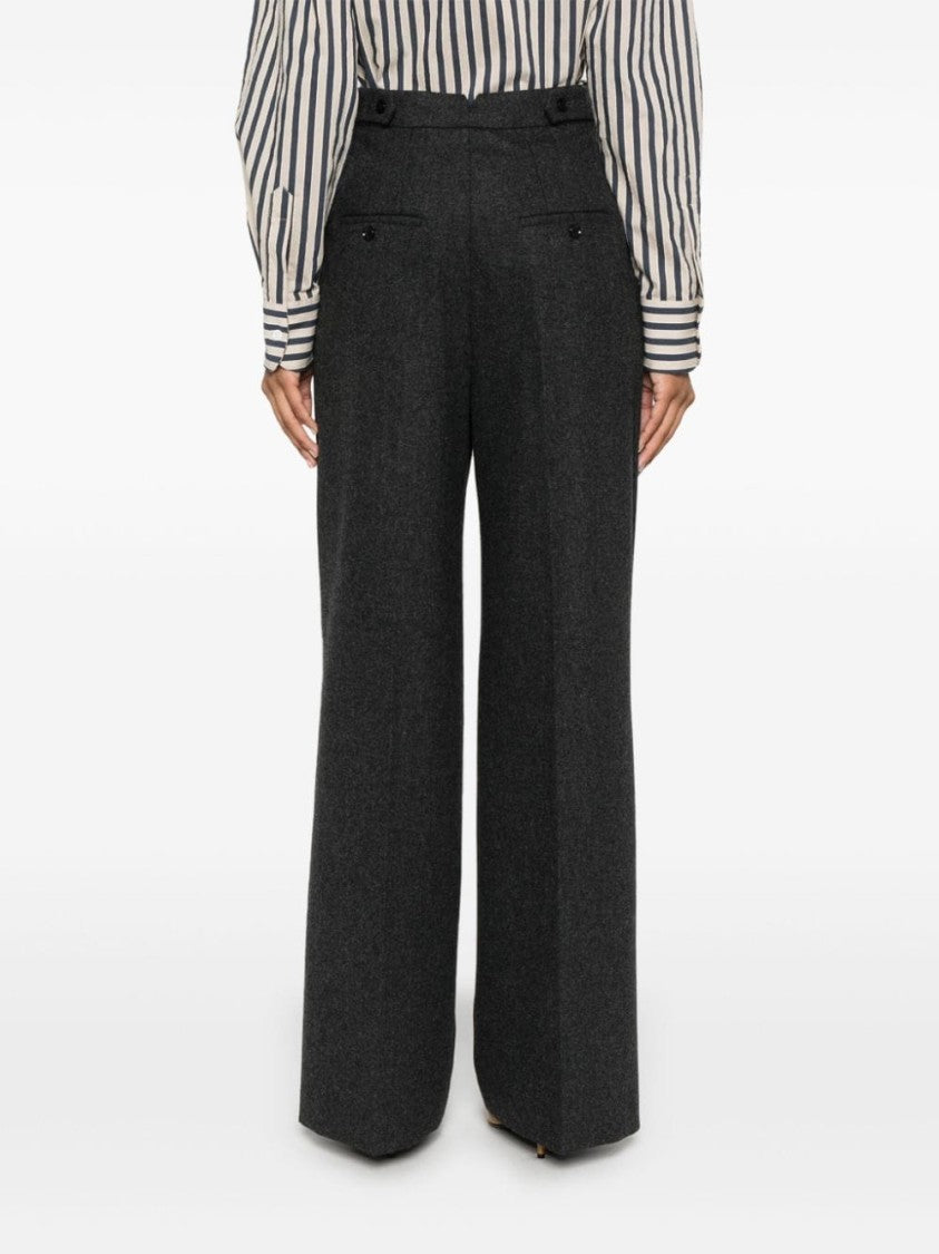 Ami Dark Grey Pleated Trousers