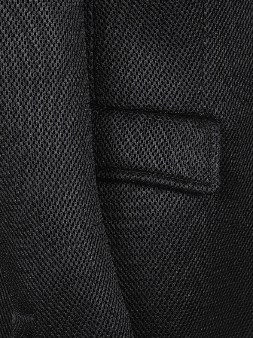 Max Mara Black Blazer With Textured Mesh Fabric
