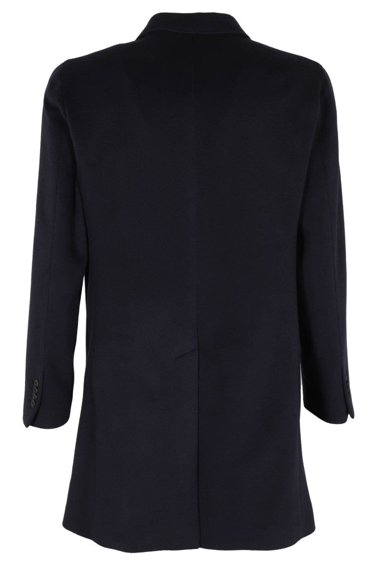 L.B.M. Cashmere Coat With Classic Lapels And Functional Pockets