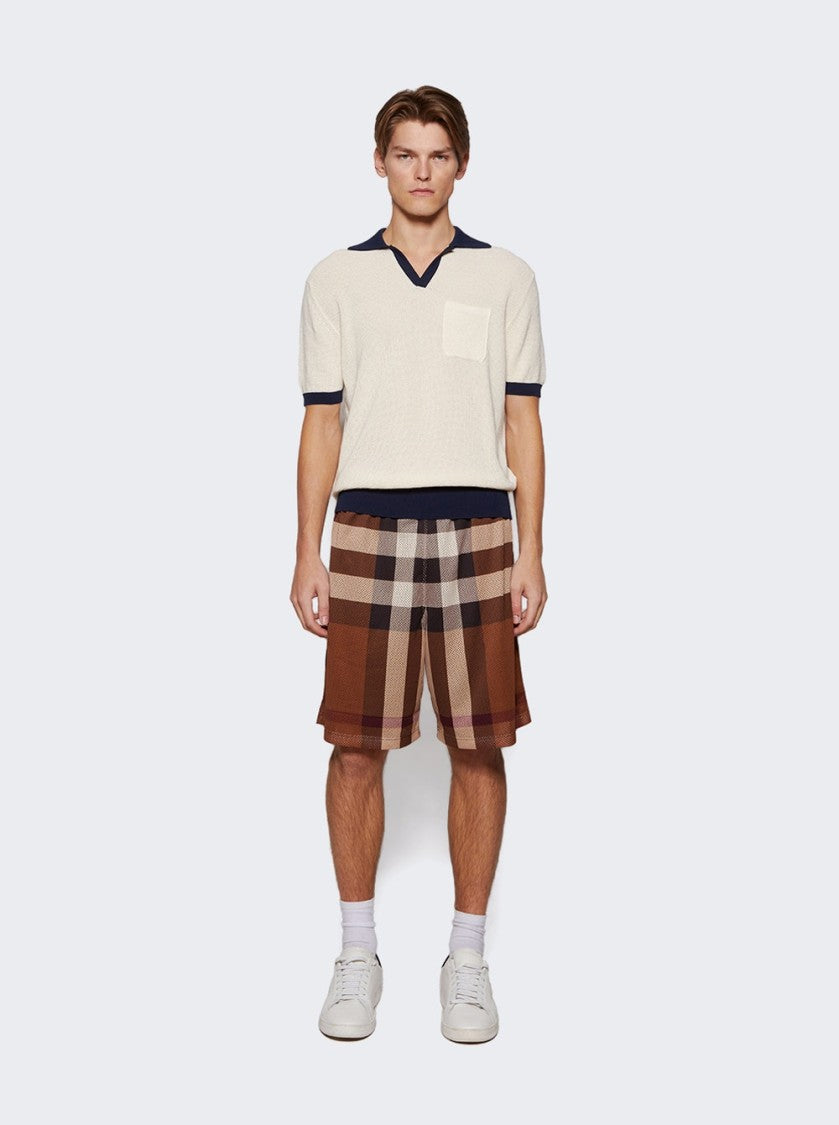 Burberry Classic Check Jersey Shorts In Earthy Tones