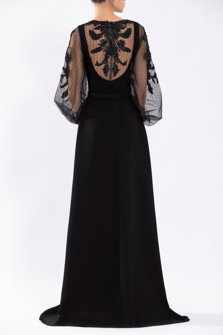 Saiid Kobeisy Crepe Dress With Envelope Skirt