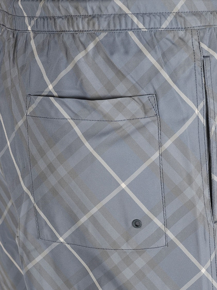 Burberry Lightweight Grey Checkered Swim Shorts