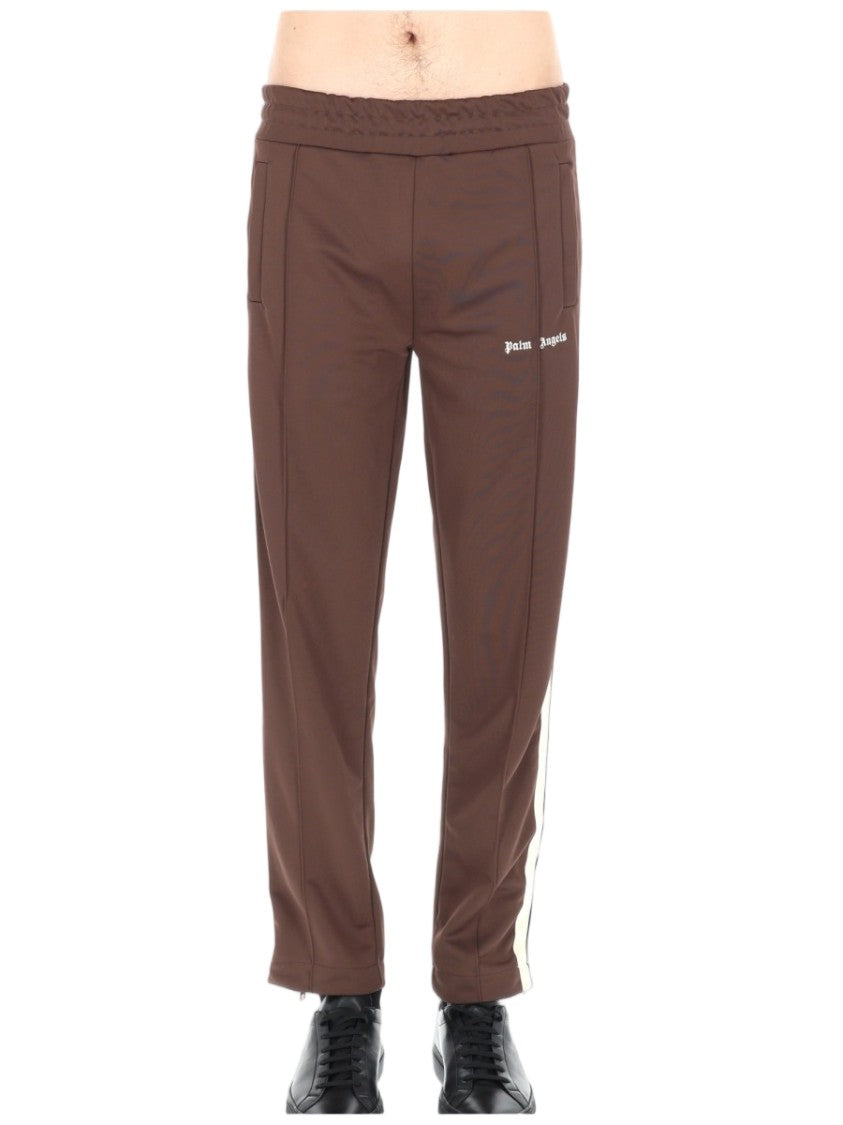Palm Angels Neutrals Side Stripes Polyester Track Pants