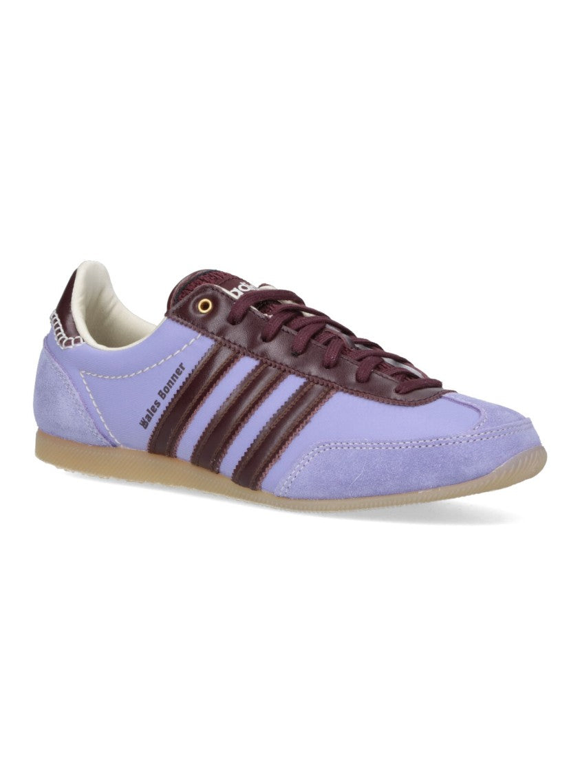 Adidas X Wales Bonner "Japan" Sneakers, In Purple Leather, Round Toe