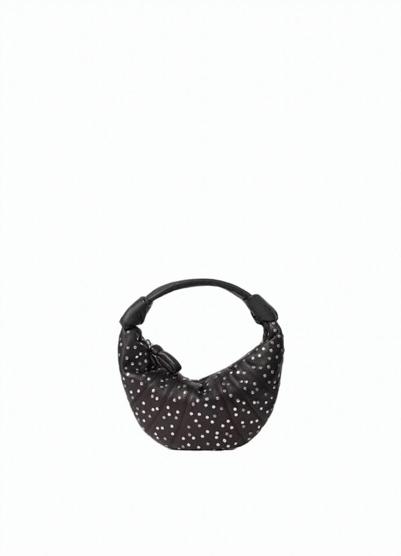 Lemaire Crescent-Shaped Mini Bag With Silver Stud Dots And Padded Handle