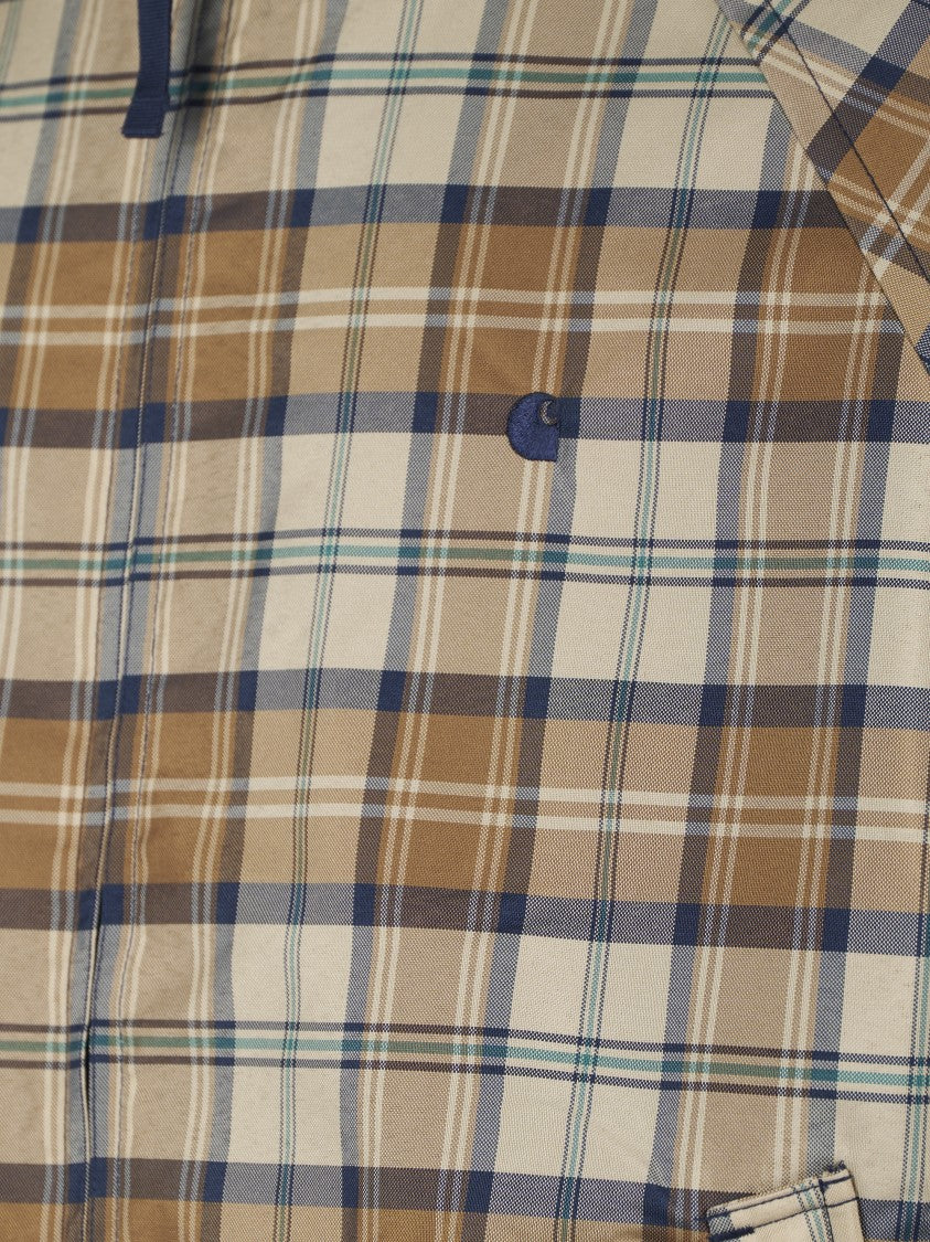 Carhartt Wip Reversible Plaid Planer Jacket With Classic High Collar