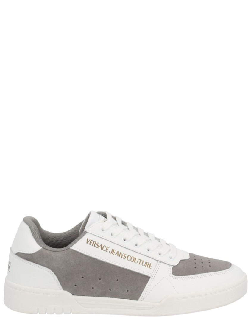 Versace Jeans Couture Sleek Grey Sneakers With Contrast Panels